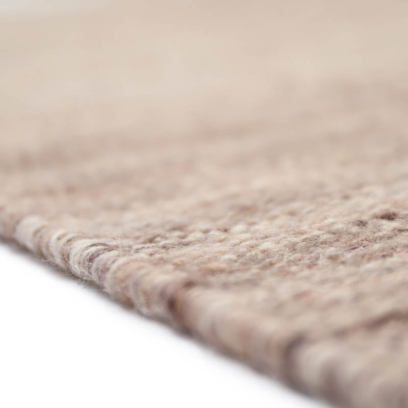 Tapis Laine Contemporain Lhena Brun Rose S