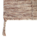 Tapis Laine Contemporain Lhena Brun Rose S