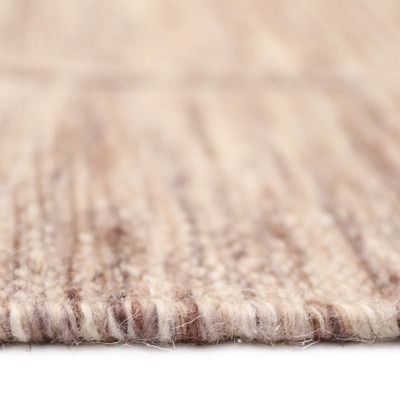 Tapis Laine Contemporain Lhena Brun Rose L