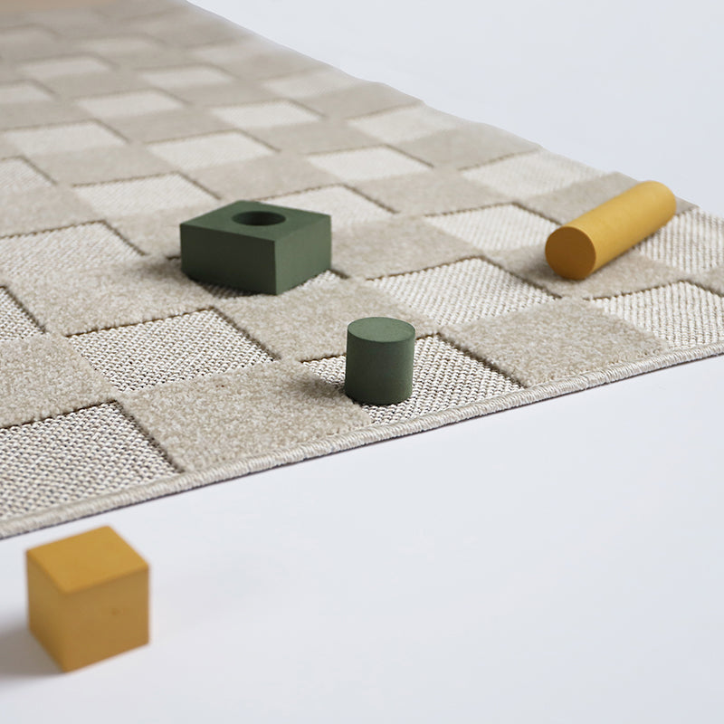 Tapis Contemporain Design Damier Damas L