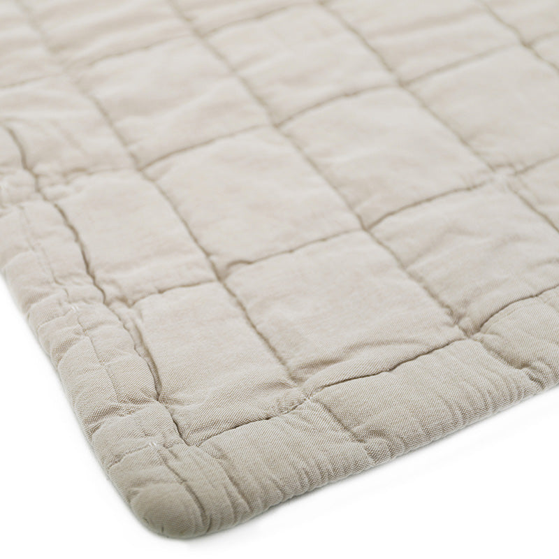 Couverture Bébé Coton Lavé Réversible Anna Sable Lave
