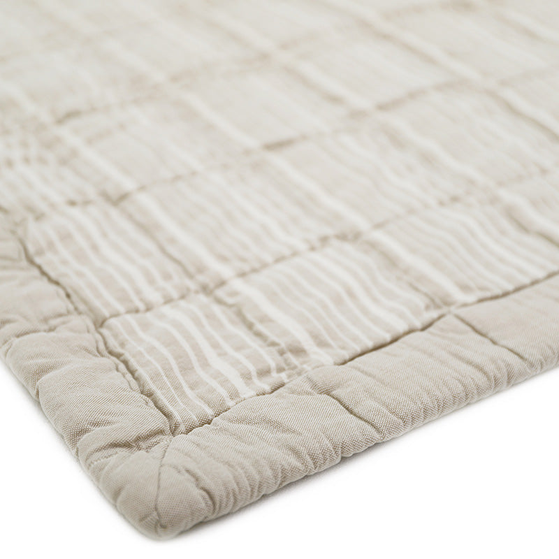 Couverture Bébé Coton Lavé Réversible Anna Sable Lave