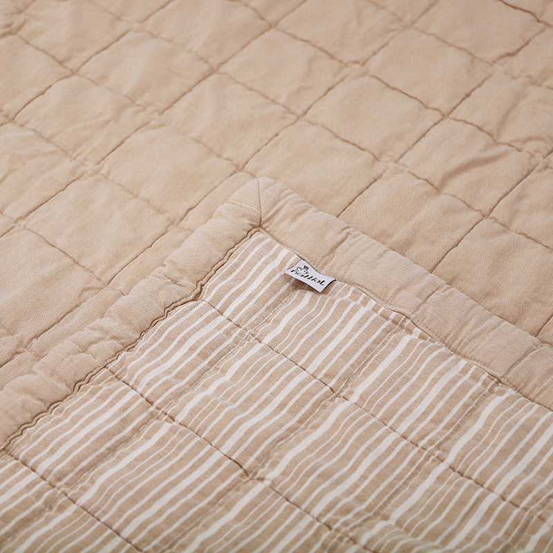 Couverture Enfant Coton Lavé Réversible Anna Terracotta M