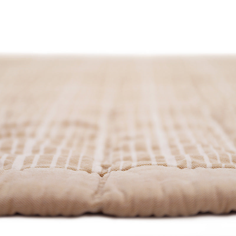 Couverture Bébé Coton Lavé Réversible Anna Terracotta