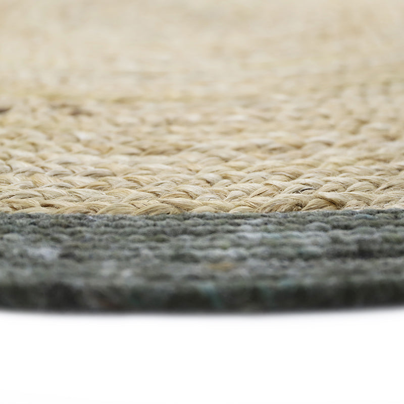 Yhuki Olive M Tapis Jute & Laine