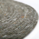 Tapis Rond Laine Feutrée Neethu Olive S