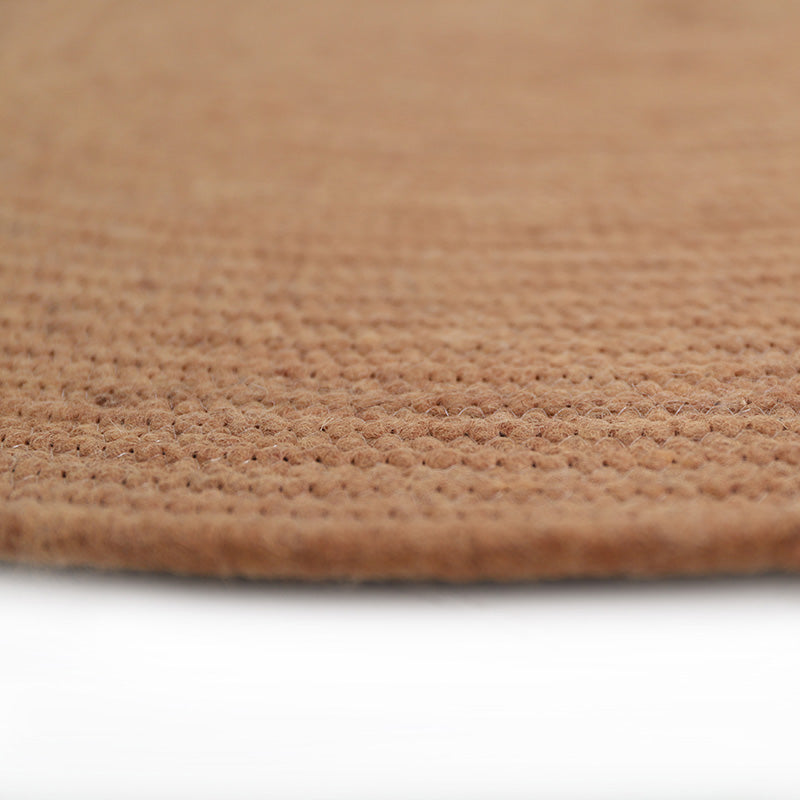 Tapis Rond Laine Feutrée Neethu Toffee M