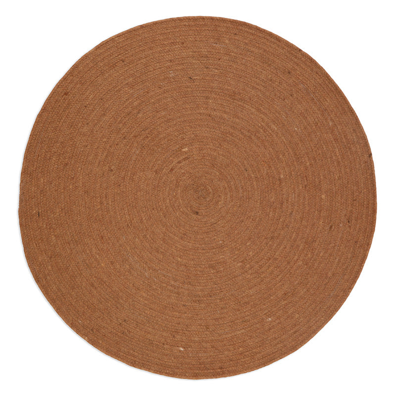 Tapis Rond Laine Feutrée Neethu Toffee M
