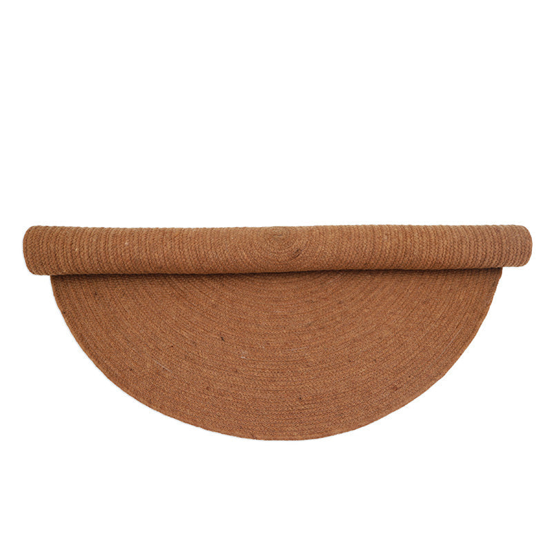 Tapis Rond Laine Feutrée Neethu Toffee S
