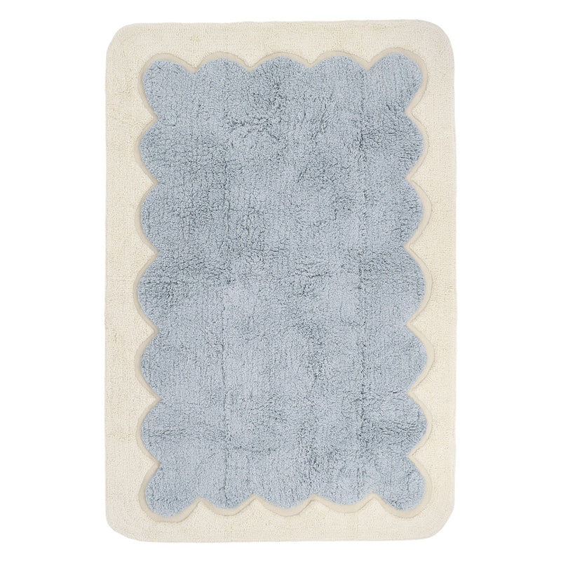 Tapis enfant design festonné Alfonsina Cloud Blue nattiot-shop