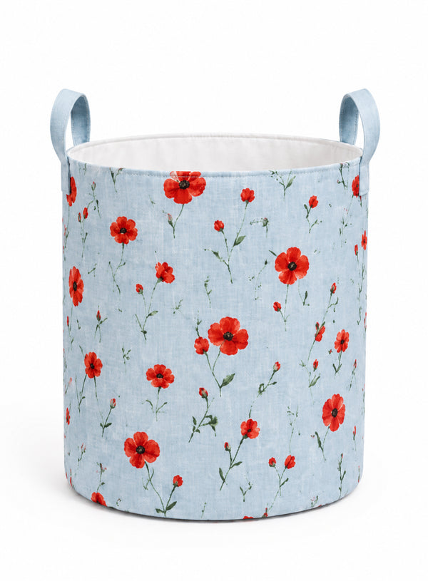 Cesto Para La Ropa Sucia Margot Margot Clothes Basket (Blue Poppy Fields) - Multicolor