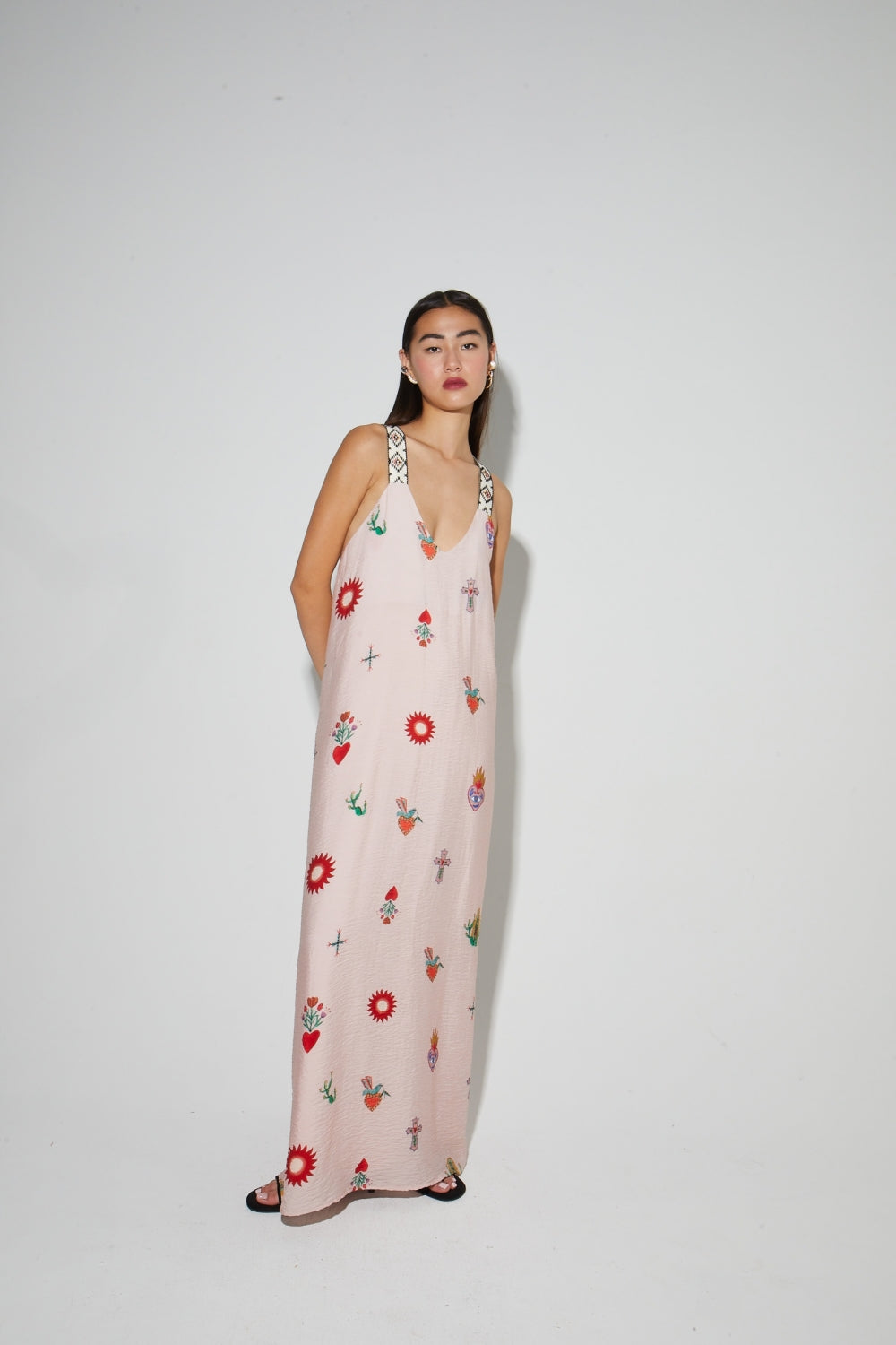 Maxi Dress Imprimé Madone Fabriqué Au Portugal