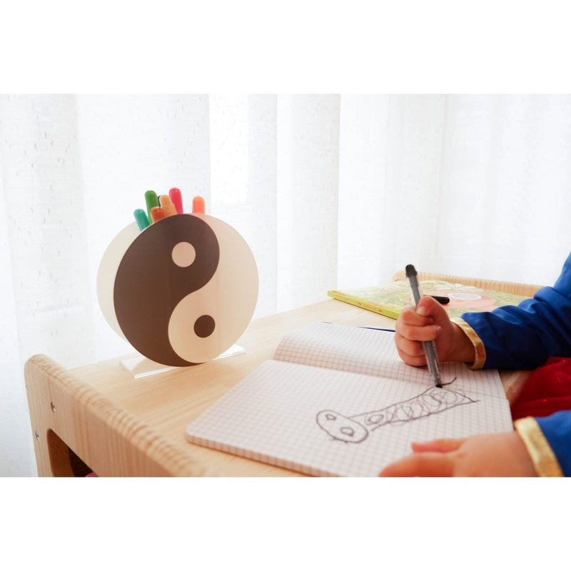 Porte-Crayons Yin Yang - Blanc Et Noir