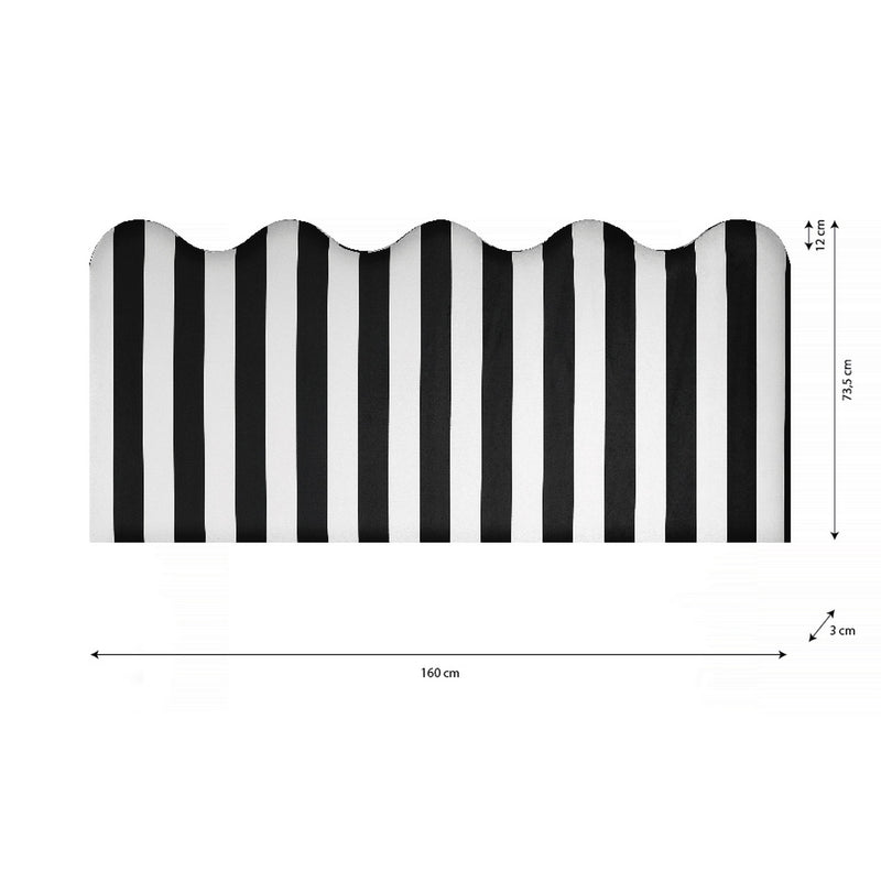 XL Wavy Upholstered Headboard - Stripes