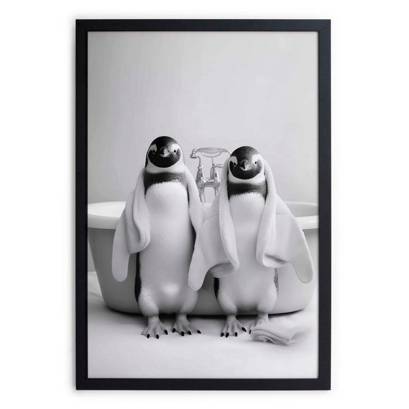 Image Encadrée - Penguins Bath