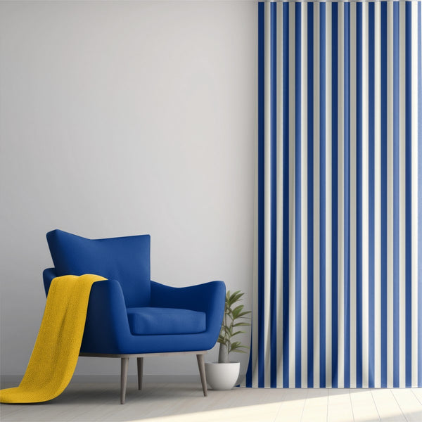 Cortinas Blue Stripes - Azul