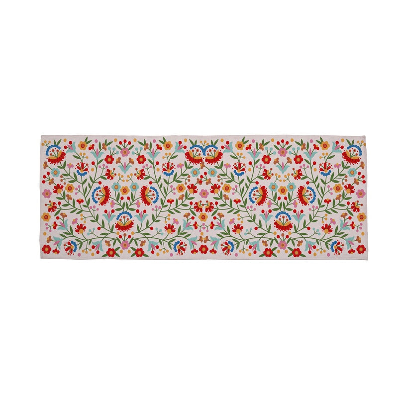 Alfombra de cocina con flores mexicanas - Multicolor