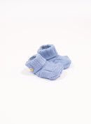 Chaussons En Laine Mélangée - Bleu Clair