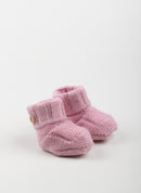 Chaussons En Laine Mélangée - Rose Perle