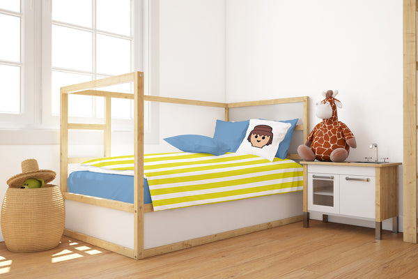 Juego De Cama Infantil A Rayas Playmobil - Amarillo