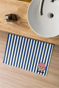 Tapis De Bain Playmobil À Rayures - Bleu