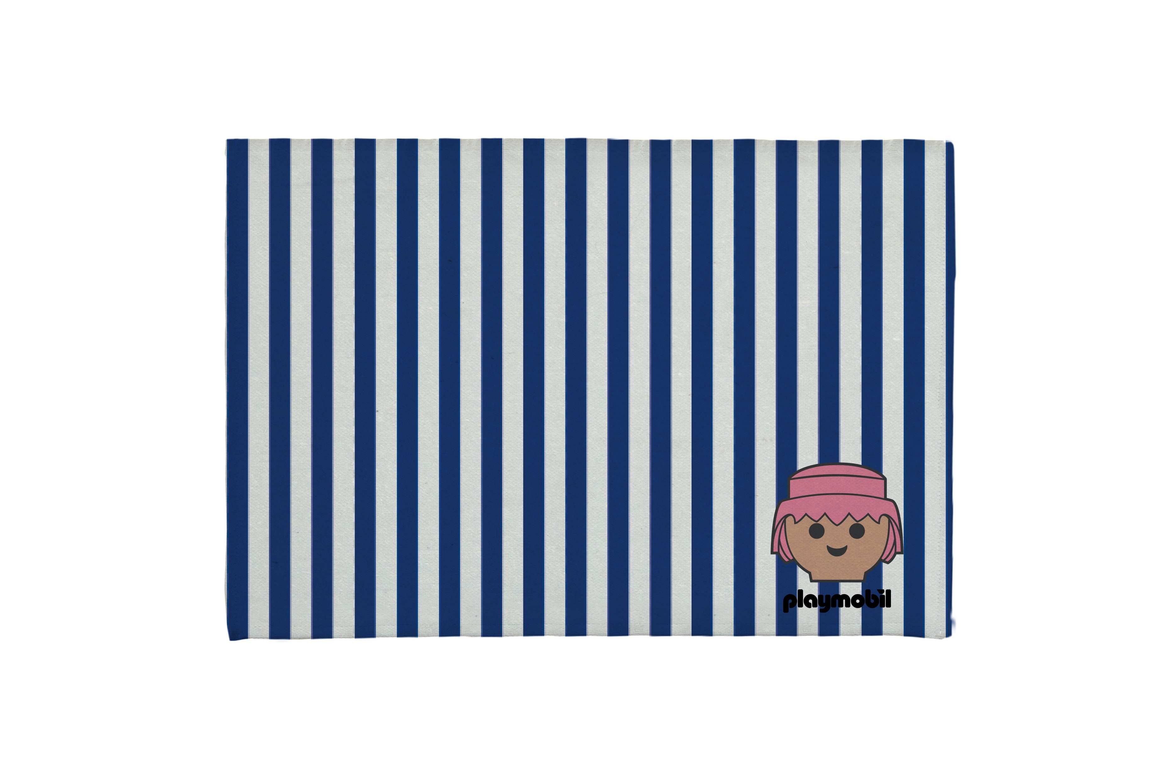 Tapis De Bain Playmobil À Rayures - Bleu