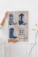 Tableau En Bois - Bottes