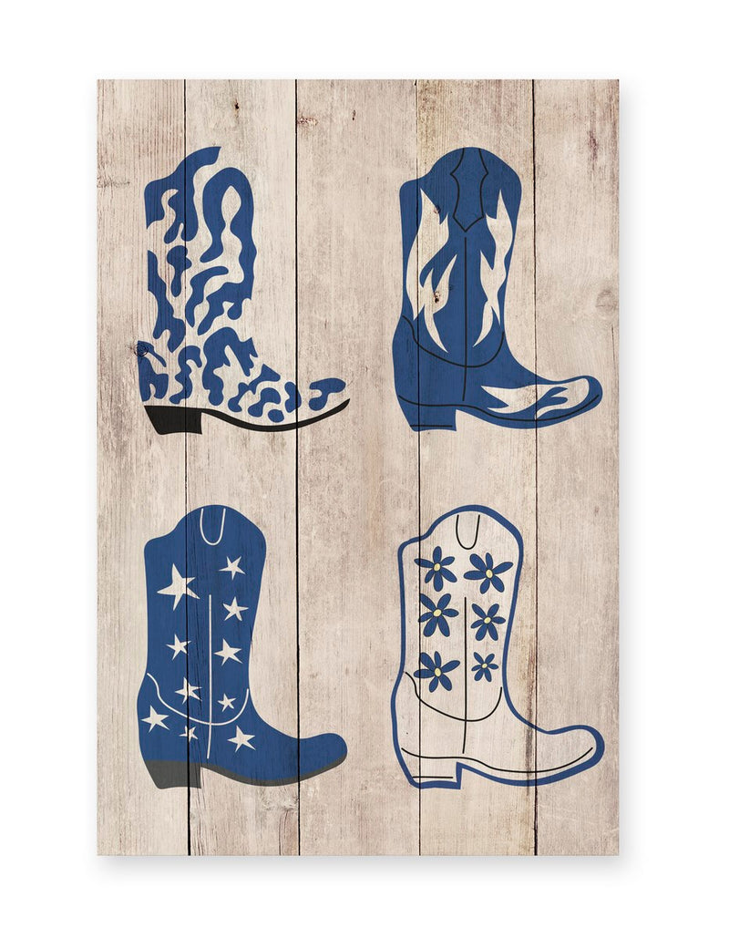 Tableau En Bois - Bottes