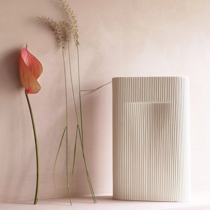 Vase Blanc 35cm Ridge - Muuto