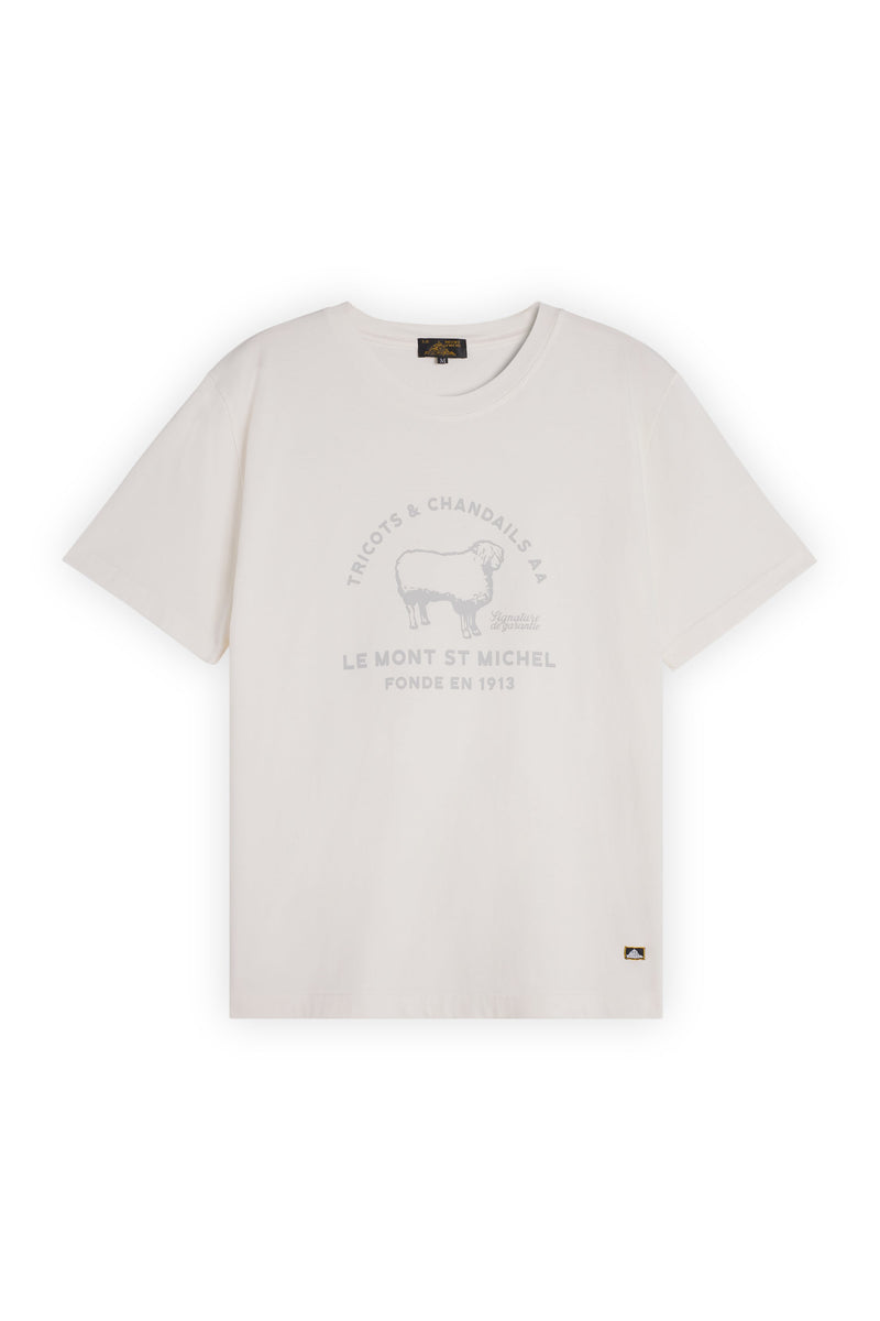 T-Shirt Graphique Délavé - Off White - Homme
