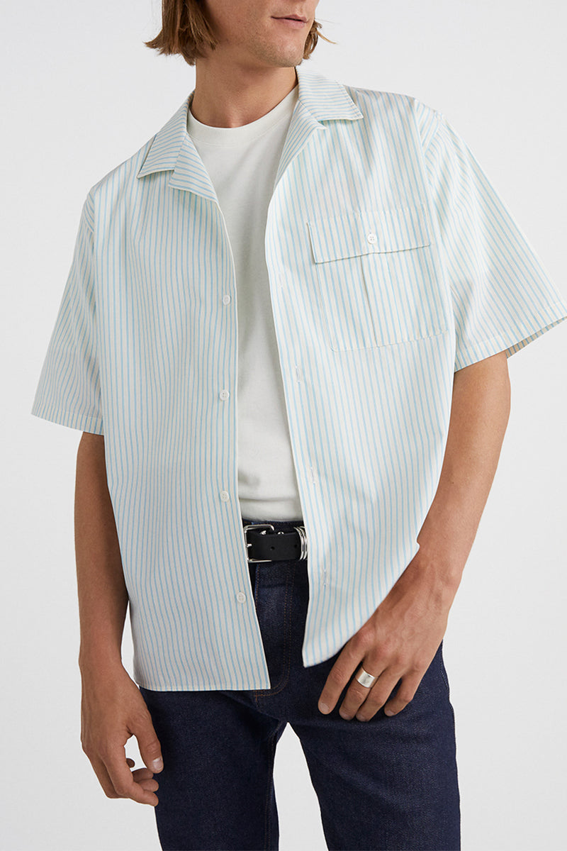 The Kooples - Chemise Ecru Et Turquoise - Homme