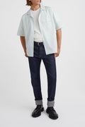 The Kooples - Chemise Ecru Et Turquoise - Homme