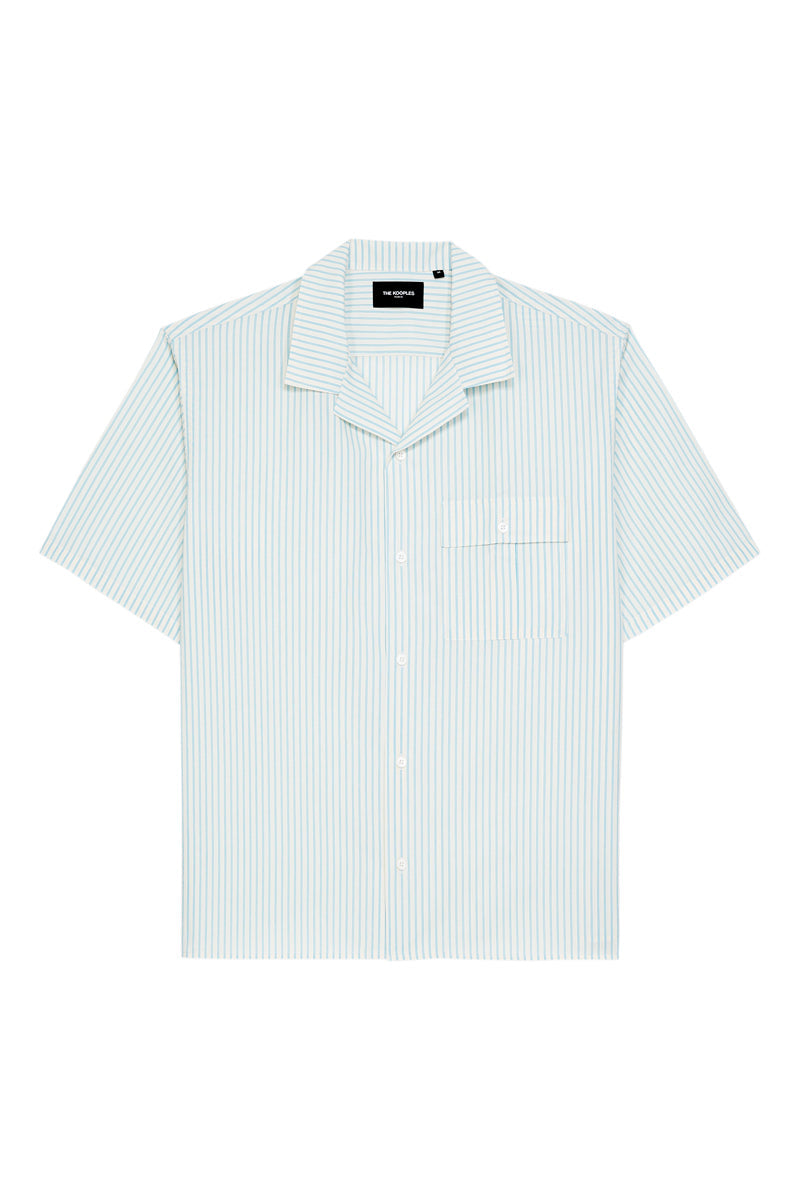 The Kooples - Chemise Ecru Et Turquoise - Homme