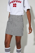 Mini Skirt Odile Vichy, Fabriquée En Italie