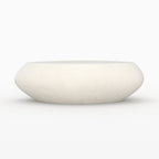 Maui - White Oval Coffee Table in Concrete Effect Clay Fiber