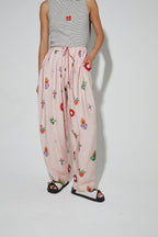 Pantalon Alma Imprimé Madone Fabriqué En Italie