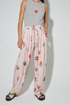 Pantalon Alma Imprimé Madone Fabriqué En Italie
