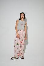 Pantalon Alma Imprimé Madone Fabriqué En Italie