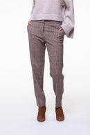 Pantalon Cigarette En Lainage Prince De Galles