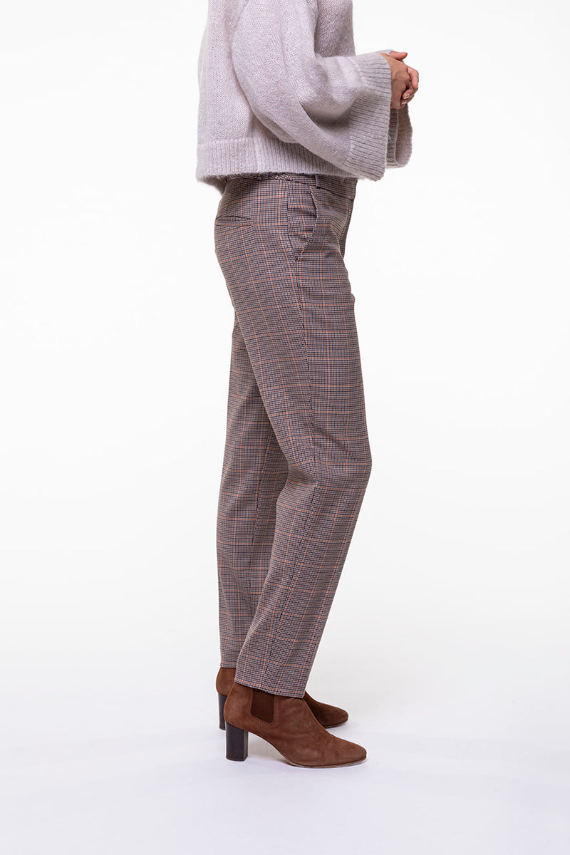 Pantalon Cigarette En Lainage Prince De Galles