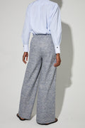 Pantalon Charlie Tricot Blue, Fabriqué En Italie