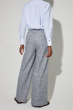 Pantalon Charlie Tricot Blue, Fabriqué En Italie