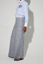 Pantalon Charlie Tricot Blue, Fabriqué En Italie