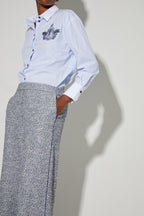 Pantalon Charlie Tricot Blue, Fabriqué En Italie