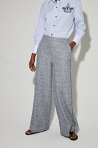 Pantalon Charlie Tricot Blue, Fabriqué En Italie