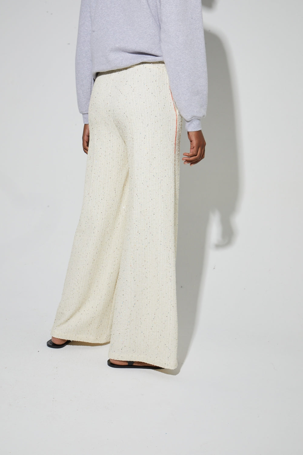 Pantalon Charlie Tricot Naturel, Fabriqué En Italie