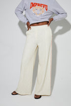 Pantalon Charlie Tricot Naturel, Fabriqué En Italie