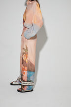 Pantalon Dylan, Imprimé Freedom Fabriqué En Italie