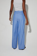Pantalon Astrid Éclat Bleu, Fabriqué En Italie