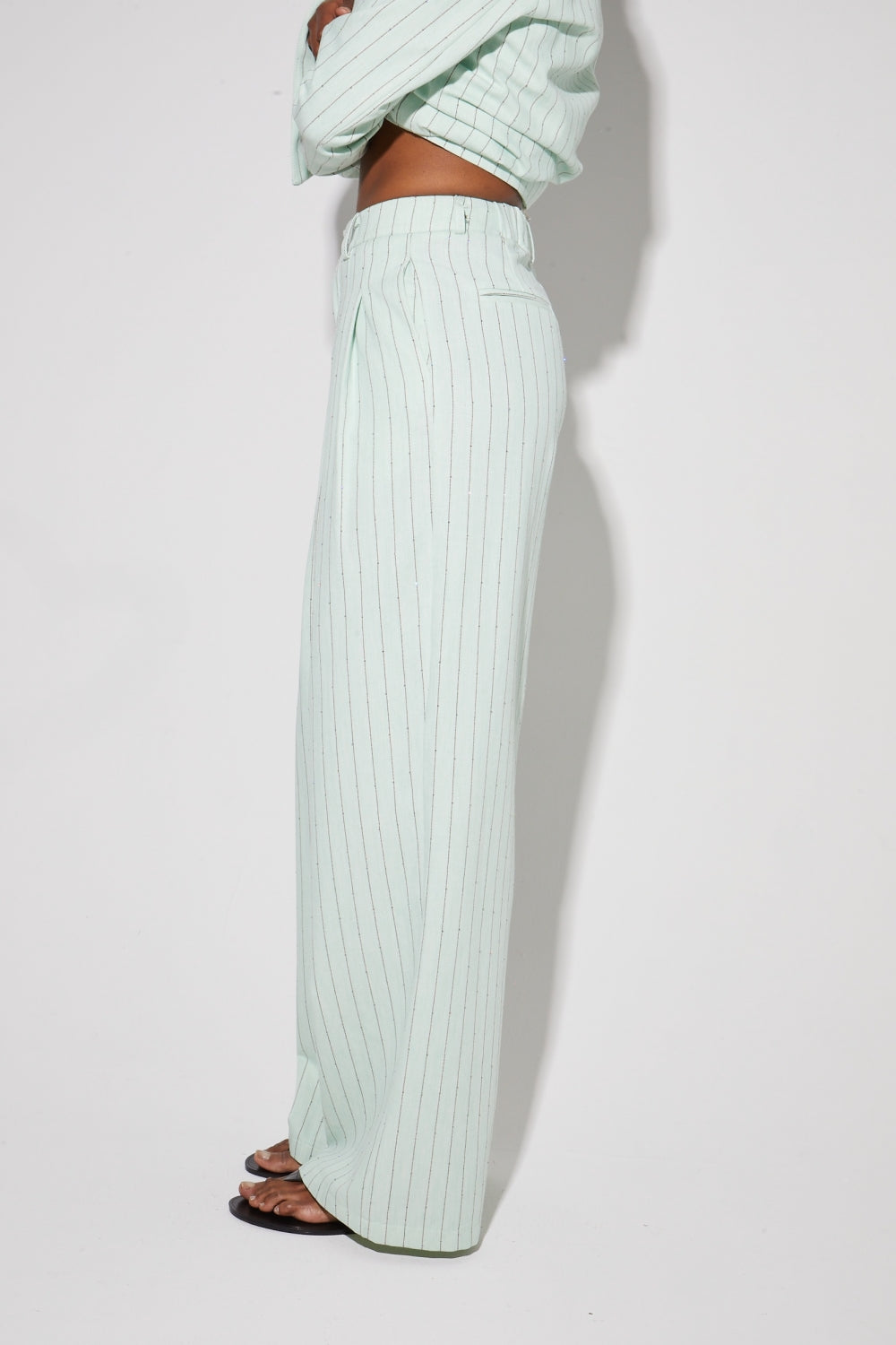Pantalon Astrid Éclat Menthe, Fabriqué En Italie